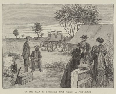 On the Road to Murchison Gold-Fields, a Post-House by Julius Mandes Price